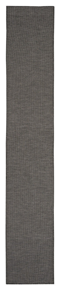 Nourison Positano Contemporary Area Rug, Charcoal, 2'2"x12' Runner