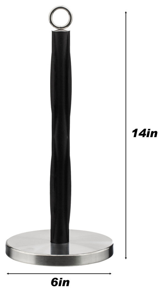 Jiallo Paper Towel Holder with Black Ridges