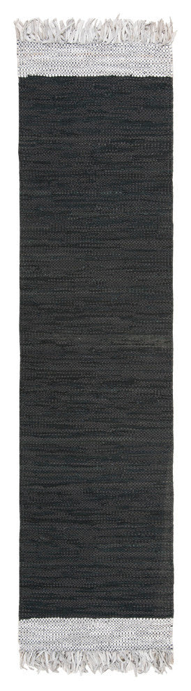 Safavieh Vintage Leather Collection, VTL310 Rug, Light Grey/Black, 2'3"x6'