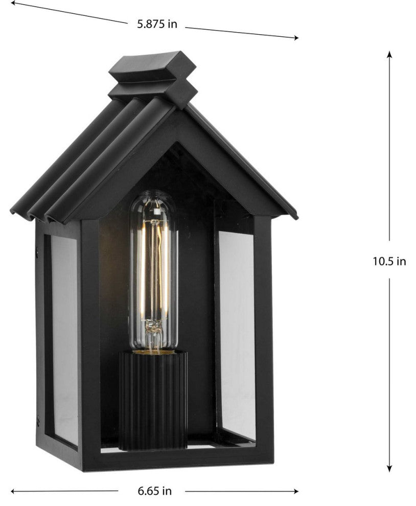 POINT DUMEÂ® Dunemere Matte Black Outdoor Wall Lantern with DURASHIELD