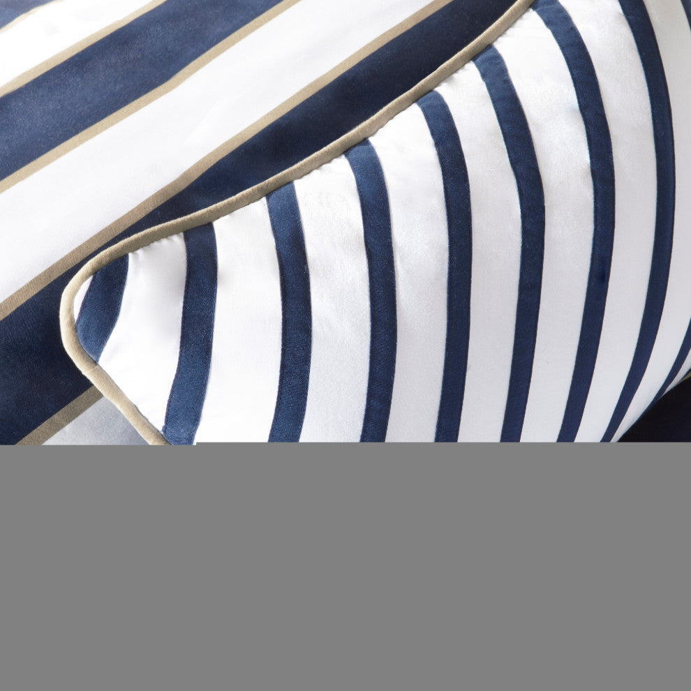 Mi Zone Microfiber Printed Duvet Cover Set, Khaki/Navy, Twin/Twin Xl