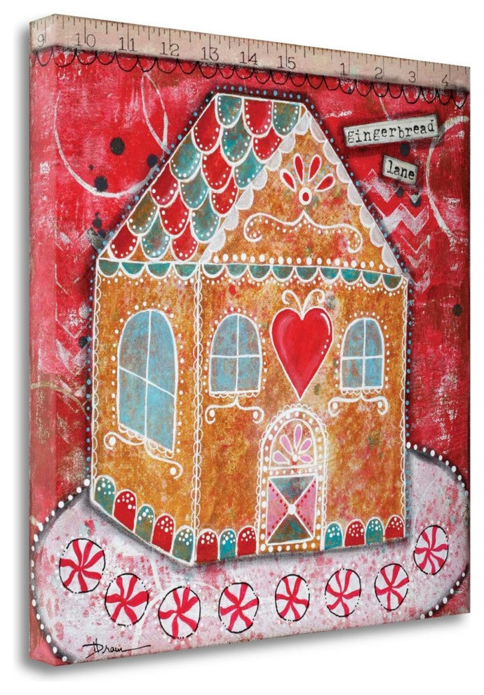 "Gingerbread Lane" By Denise Braun, Giclee Print on Gallery Wrap Canvas