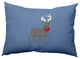 Merry Deer Decorative Throw Pillow, Blue, 14"x20"
