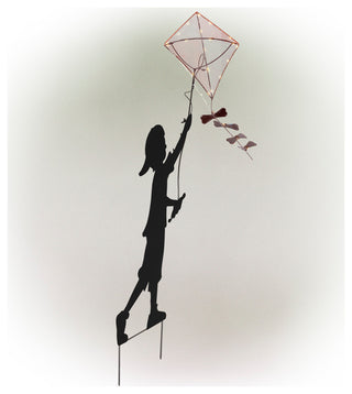 Alpine Solar Boy Silhouette Flying Kite Decor, 41"