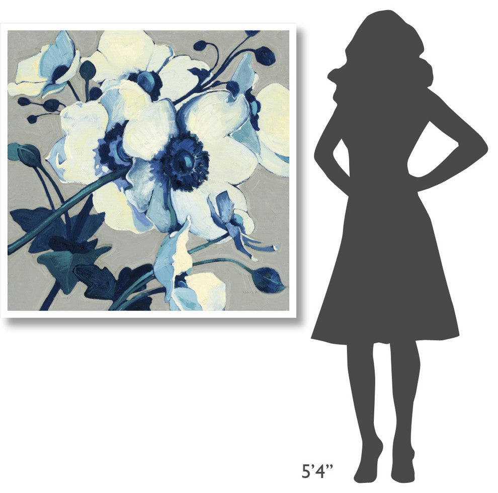 "Anemones Japonaises II" Digital Paper Print by Shirley Novak, 42"x42"