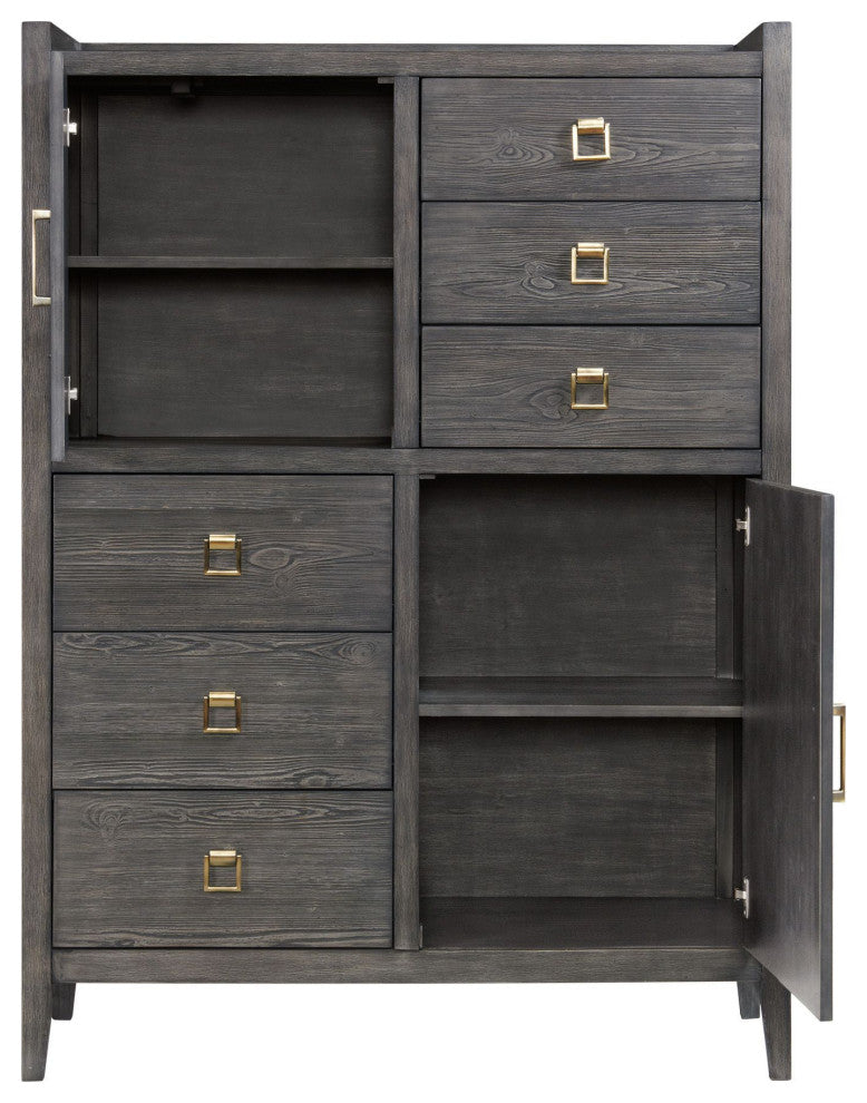 Portia 6-Drawer Gentleman's Chest, Brushed Brindle