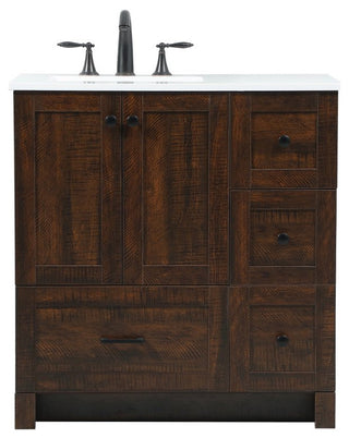 Home Living 19" Farmhouse Expresso-Light Bathroom Vanity