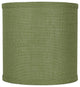 Classic Drum Burlap Lampshades, Khaki Green, 10"