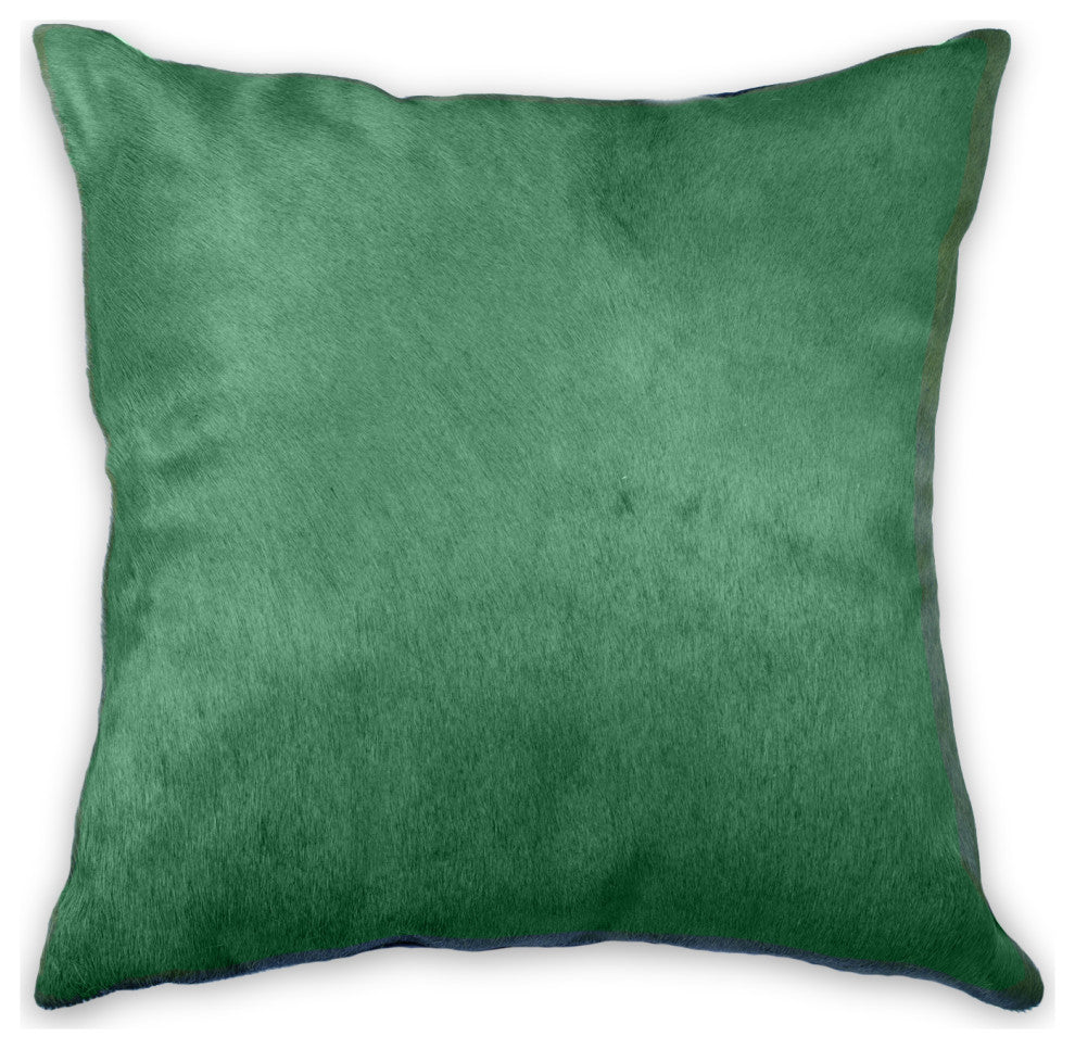 18"x18" Torino Verde Cowhide Pillow