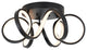 Artika Ribbon Ceiling Flushmount Light, Black