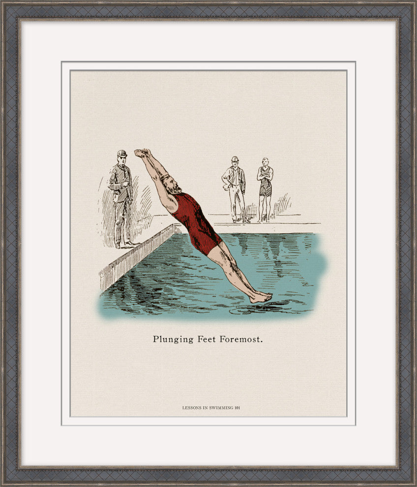 Lessons In Swimming 2, Giclee Reproduction Artwork