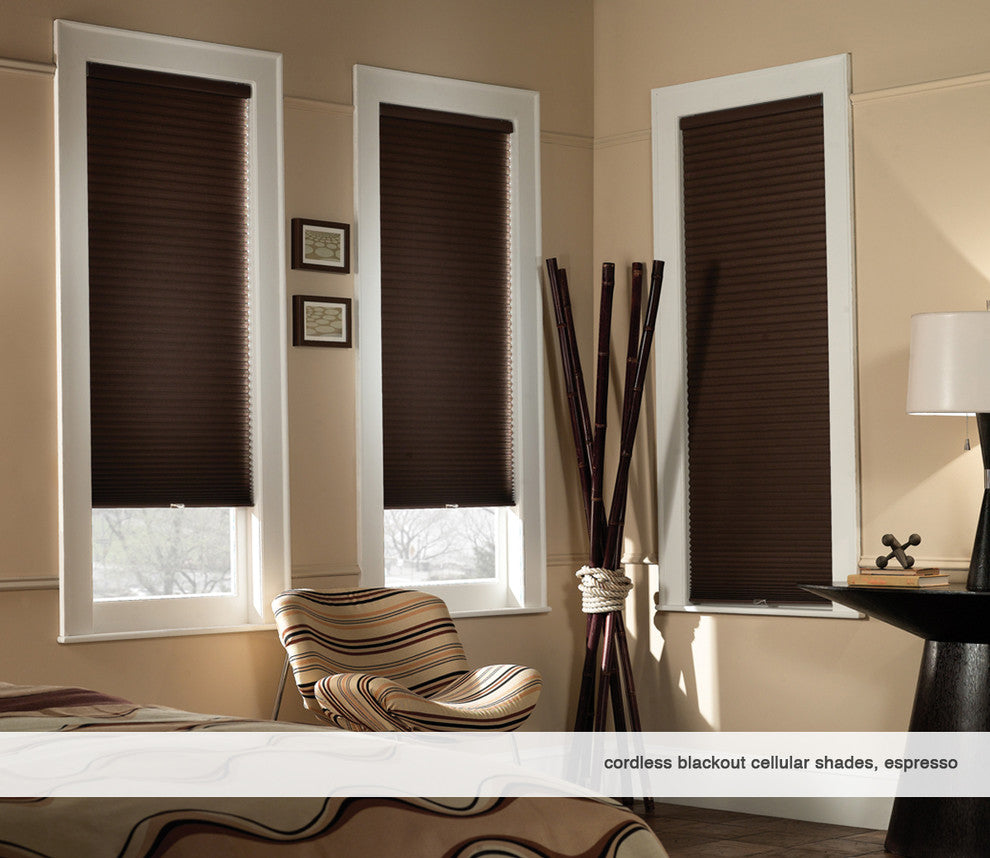 Blackout Cordless Cellular Shades, 40"x40", Storm