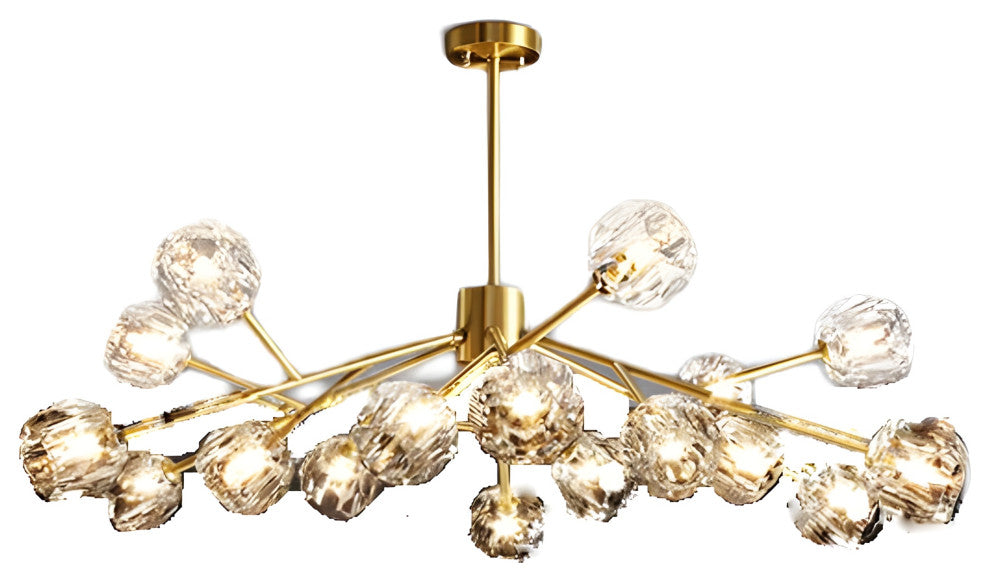 Introd | Luxury Crystal LED Chandelier for Dining Room, Kitchen, Living Room, 18 Heads, Warm Light