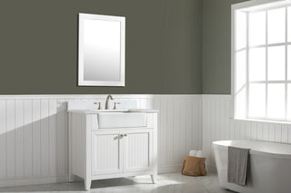 Burbank Transitional White 36" Single Vanity
