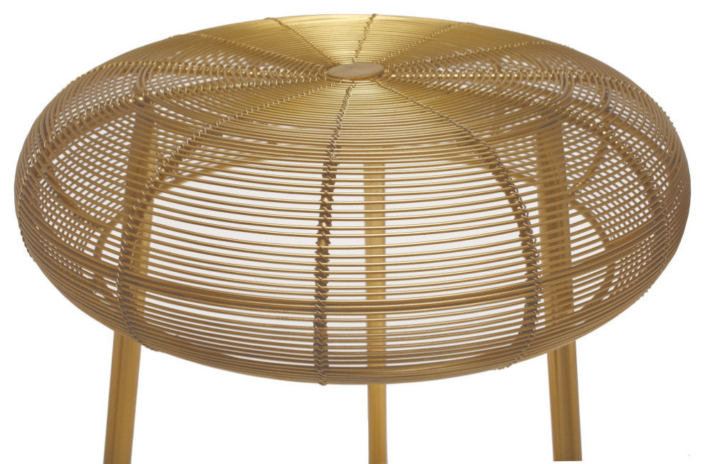 Tuscany Durable Metal Stool, Gold, Counter Height