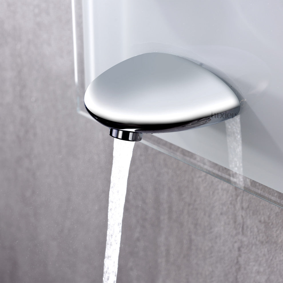 Luxier 51" 6-Jet Shower Panel With Rainfall Shower Head Hand Shower, White
