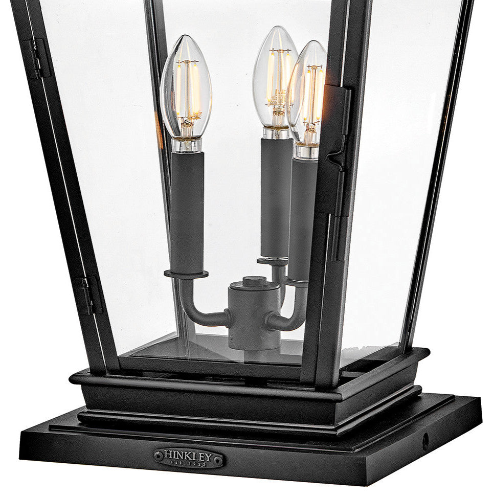 Hinkley Chapel Hill Large Pier Mount Lantern, Museum Black