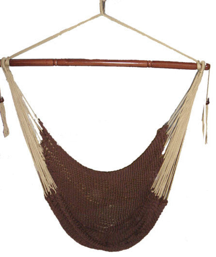 Mayan Hammock Chair, Brown & Beige
