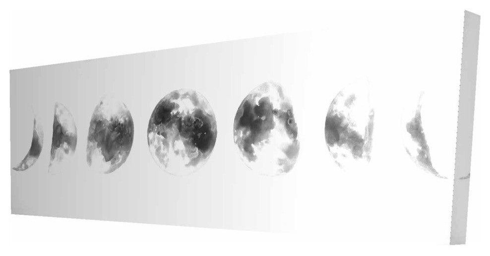 Moon Phases Print on Wrapped Canvas