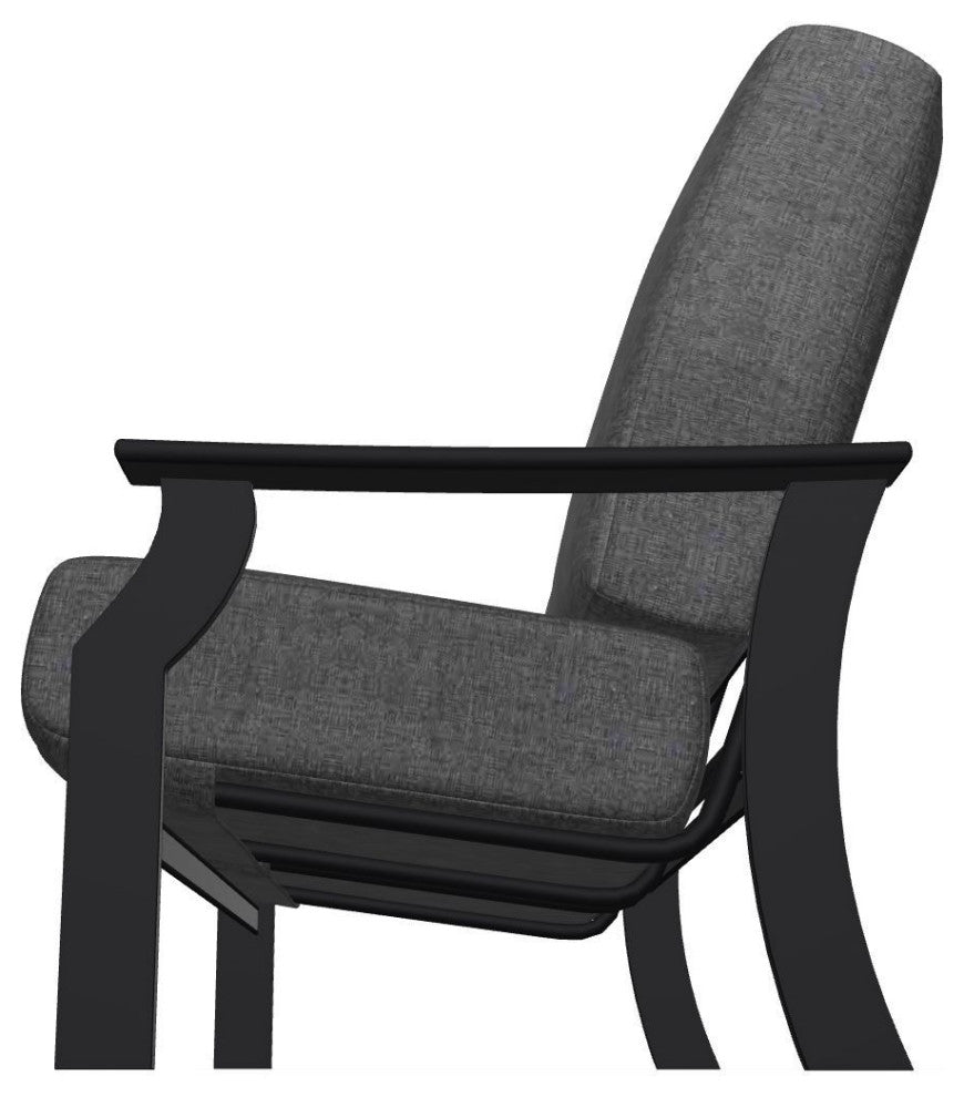 St. Catherine Deep Seat Outdoor Loveseat, Slate/Black