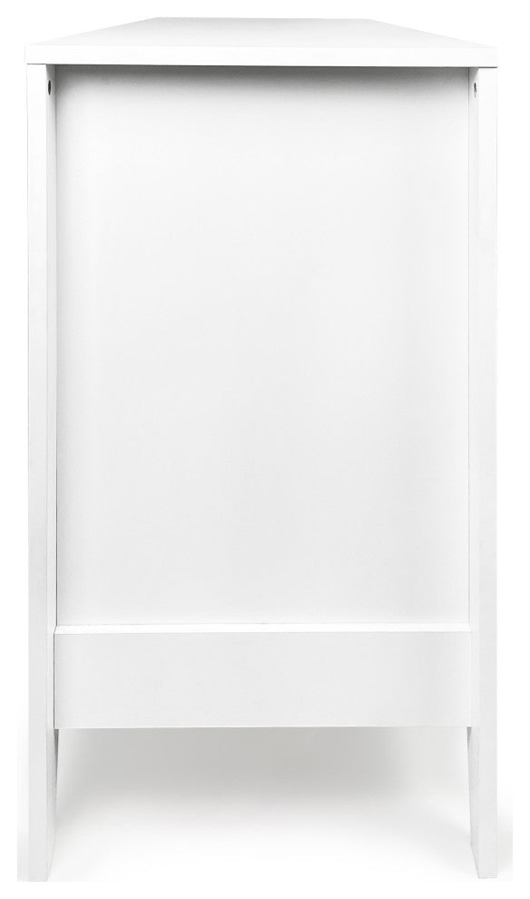 Cleary Contemporary Faux Wood 6 Drawer Double Dresser, White