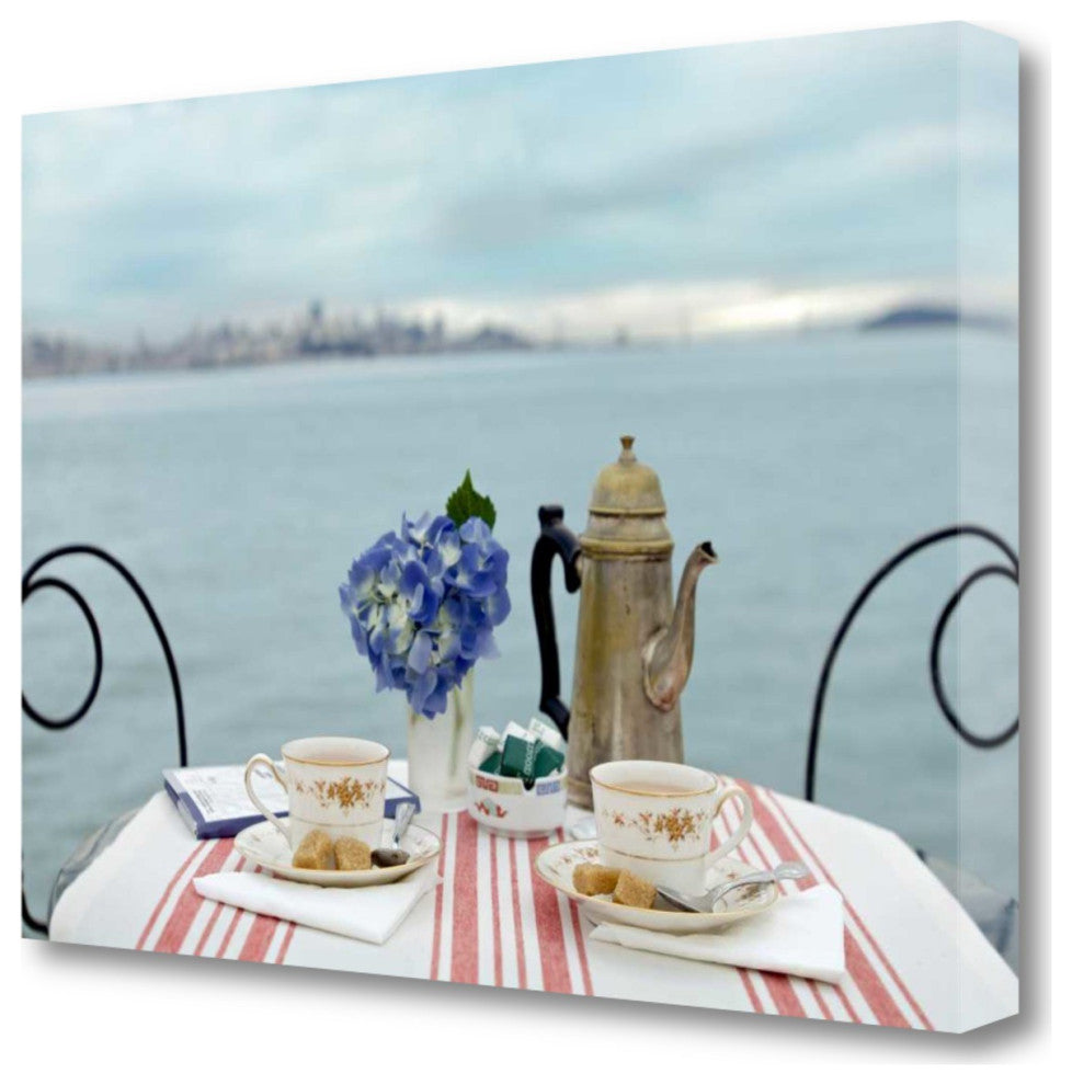 Romantic Brunch For Two Giclee 4 Wrap Canvas Wall Art