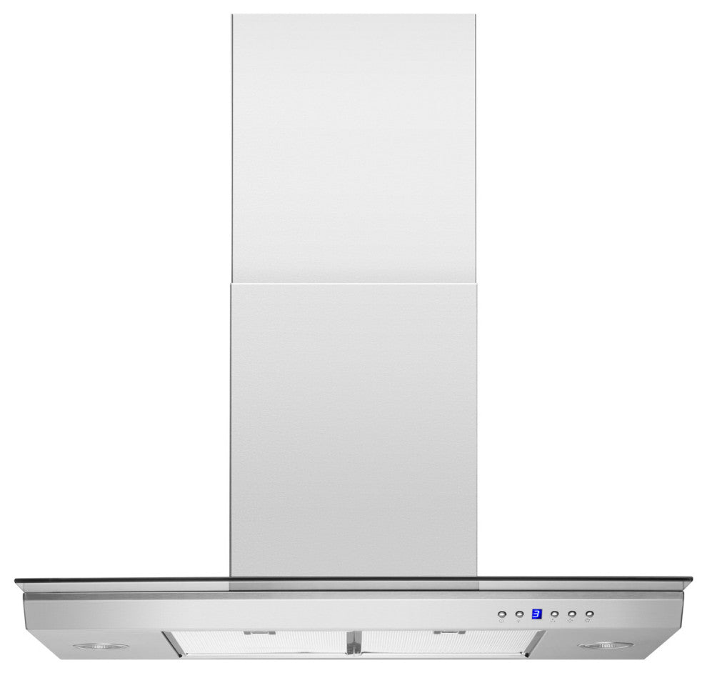 Blue Ocean 30" RHKC Tempered Glass Stainless Steel Wall Mount Kitchen Range Hood