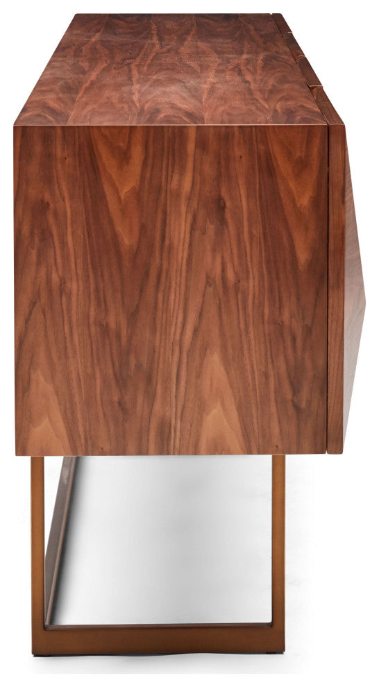 Cube Sideboard, Walnut, Vintage Copper