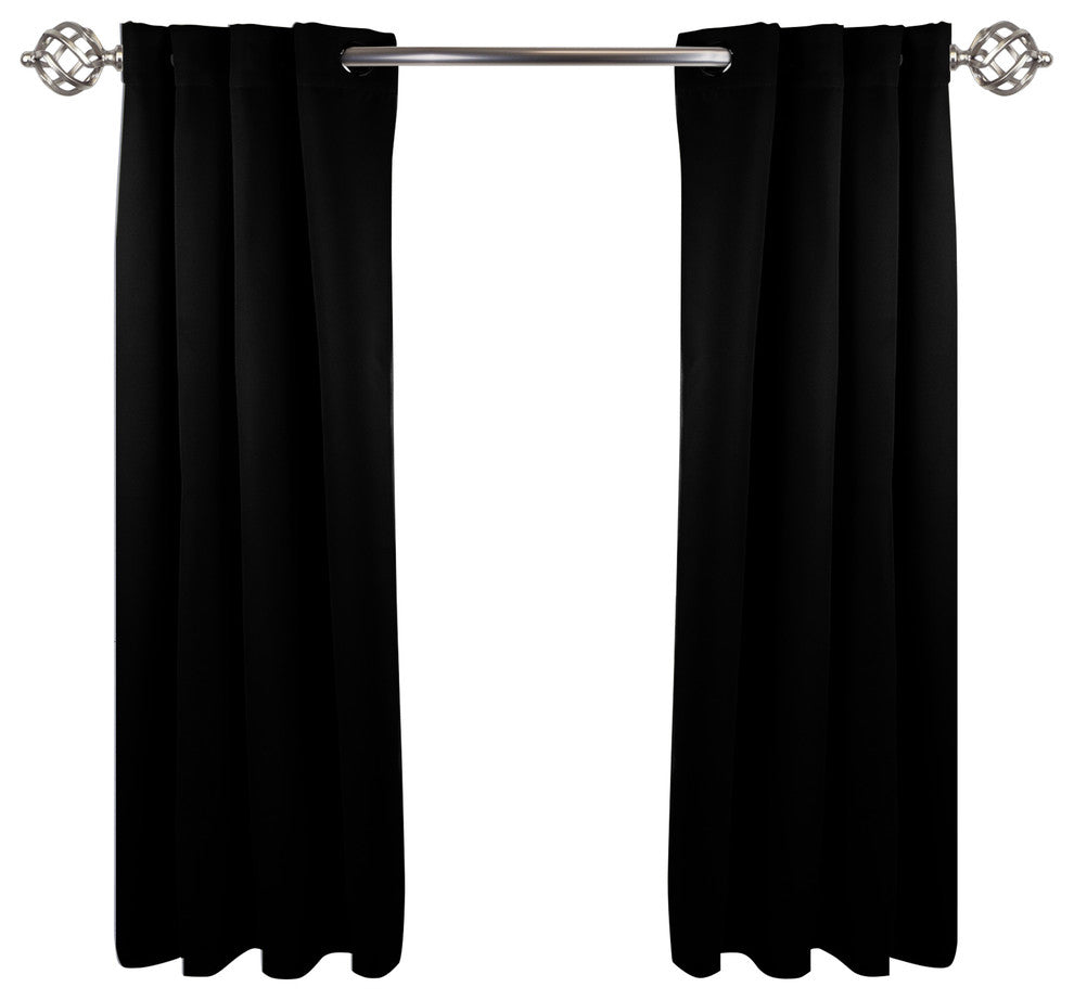Heavy Duty Drapery Panel 52"x96" 1 Panel, Black