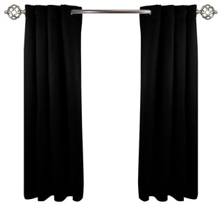 Heavy Duty Drapery Panel 52"x96" 1 Panel, Black