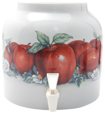 Goldwell Designs Apples Design Water Dispenser Crock