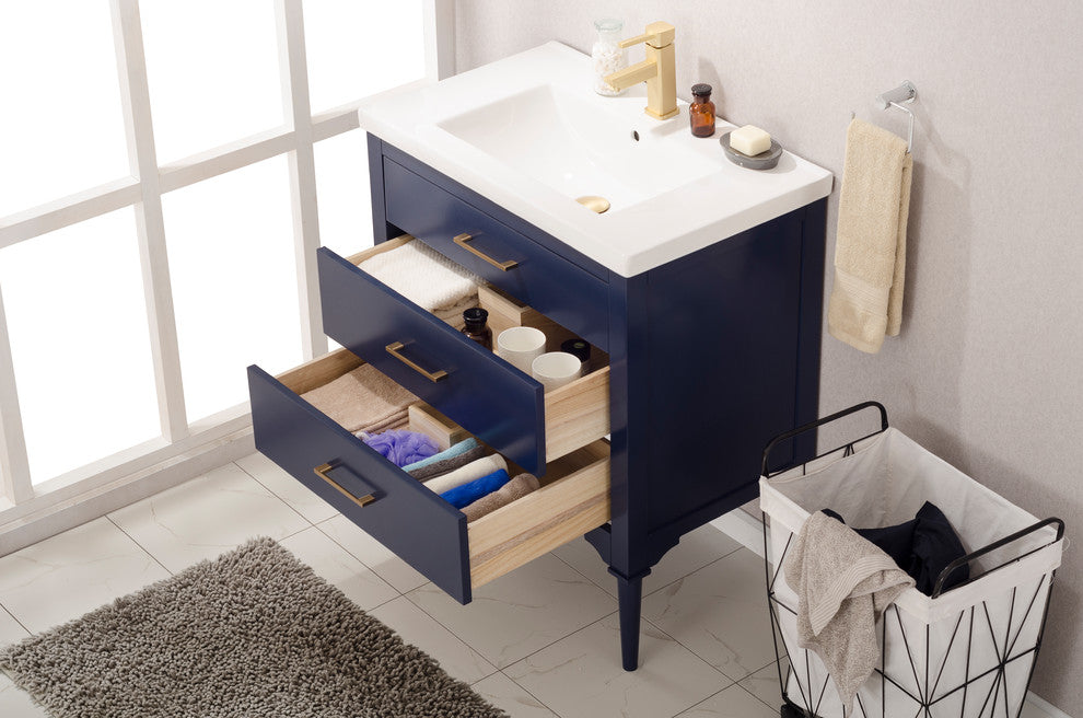 Mason 30" Single Sink Vanity, Blue