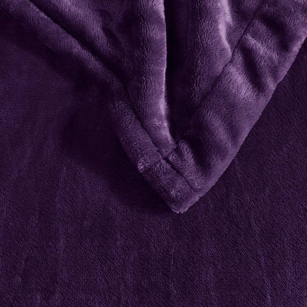 Beautyrest Heated Plush Plush Heated Blanket, Purple