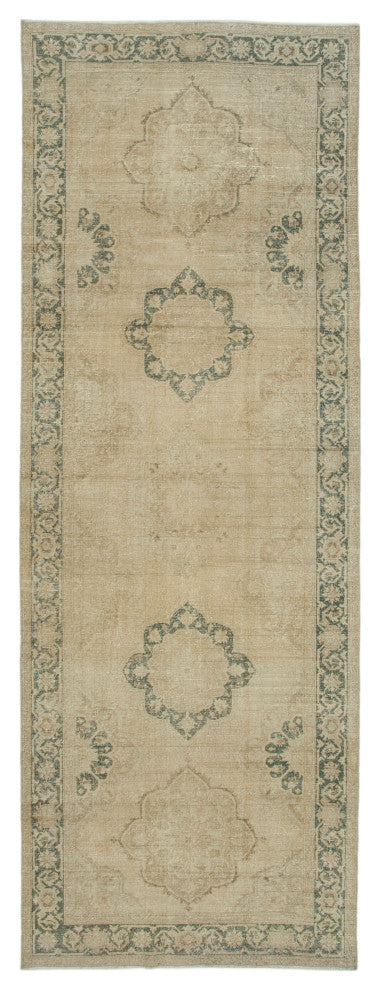Rug N Carpet - Hand-knotted Anatolian 4' 8" x 13' 0" Rustic Runner Rug