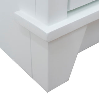 48" Double Sink Vanity, White Finish With Black Galaxy Granite