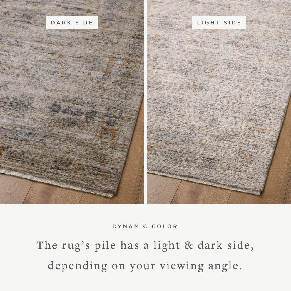 Jean Stoffer x Loloi Katherine Pebble / Ocean 5'-3" x 5'-3" Round Accent Rug