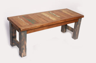 Rustic Reclaimed Wood Bench, Gray, 72"