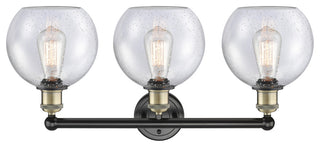 Athens 3-Light 26" Bath Vanity Light, Black Antique Brass, Seedy