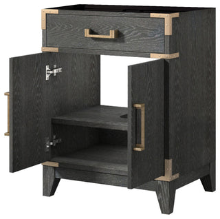 Laurel 24 in W x 18 in D Black Oak Single Bath Vanity