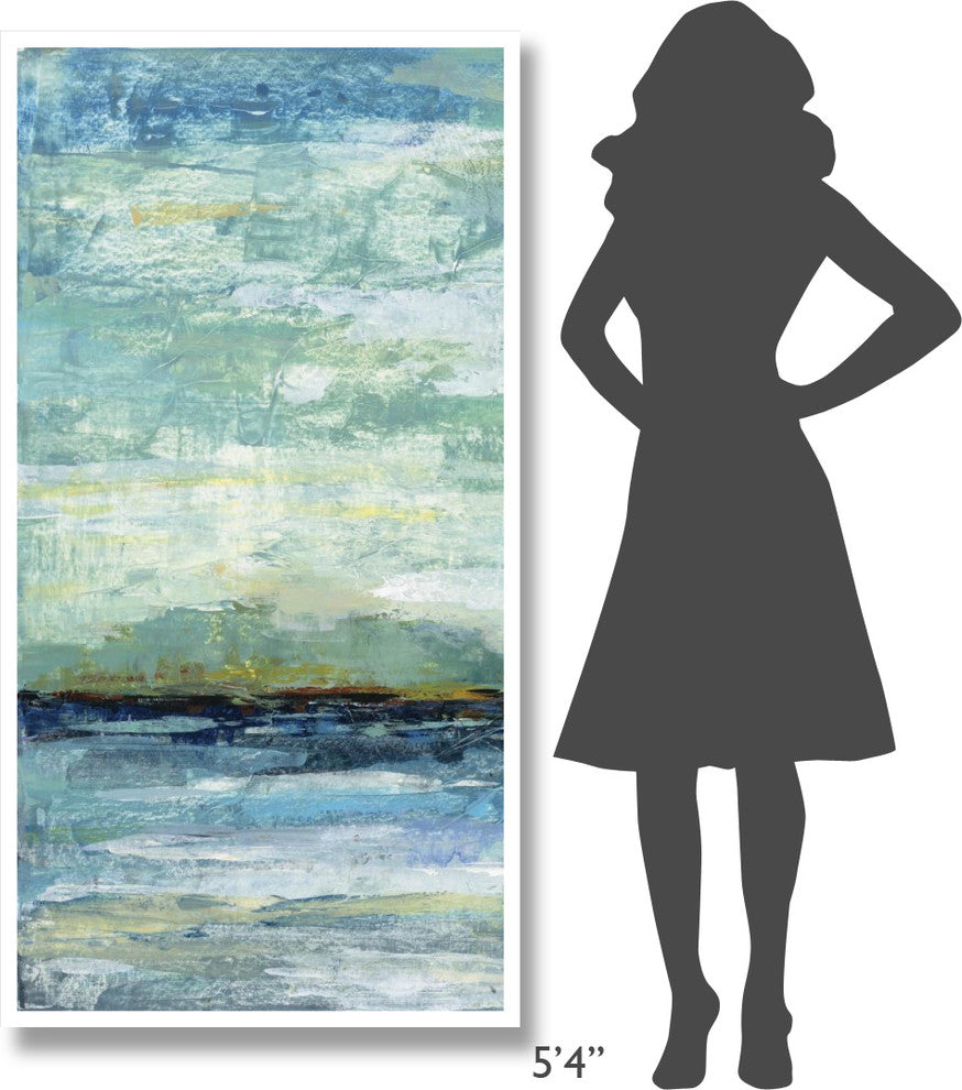 "Calm Lake Panel I" Digital Paper Print by Silvia Vassileva, 32"x62"