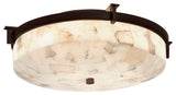 Alabaster Rocks! Era 14" Round Flush-Mount, Dark Bronze, LED