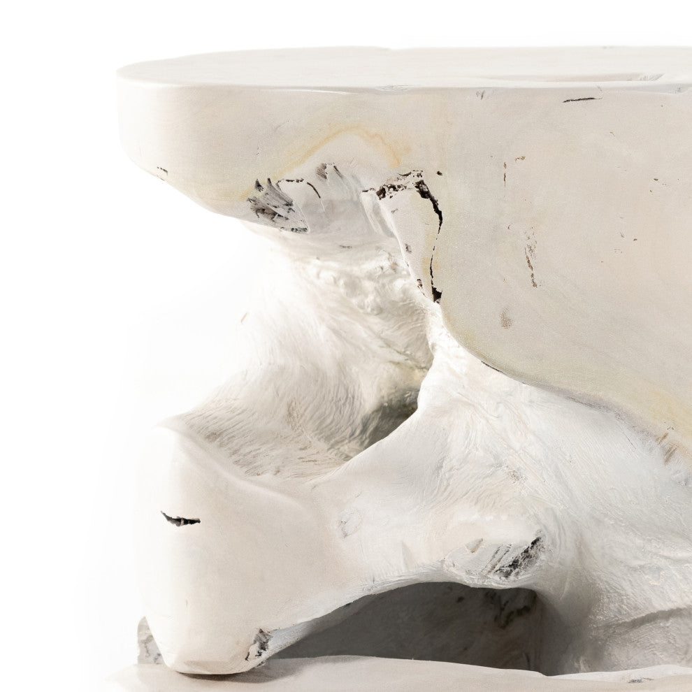 Teak Stool-Ivory Teak