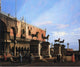 Canaletto  Capriccio with the Four Horses From the Cathedral Wrapped Canvas
