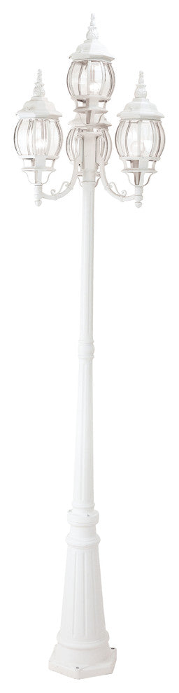 Frontenac Outdoor 4-Headed Post Light, White