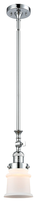 Small Canton 1-Light Mini Pendant, Polished Chrome, Matte White