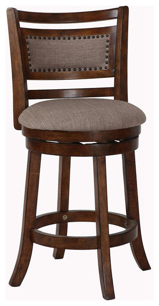 Aberdeen Brown Solid Wood Swivel Counter Stool (Set of 2)