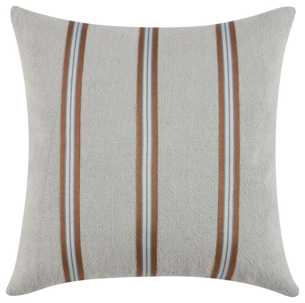 Eddie 24" Cotton Linen Blend Throw Pillow, Sagebrush Green by Kosas Home