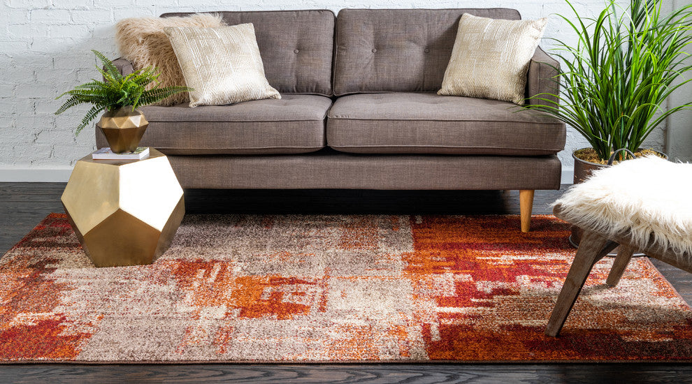 Unique Loom Multicolored Autumn Cinnamon 2' 0 x 3' 0 Area Rug