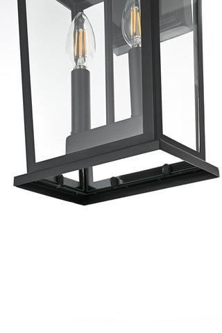 Home Living 8.5" Outdoor Wall Sconce, Black