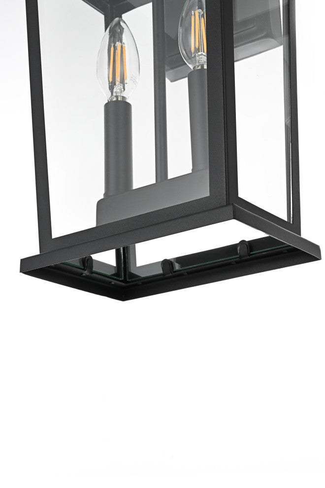 Home Living 8.5" Outdoor Wall Sconce, Black